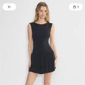 Aritzia GoodLux Bloomsbury Dress Black sz Small